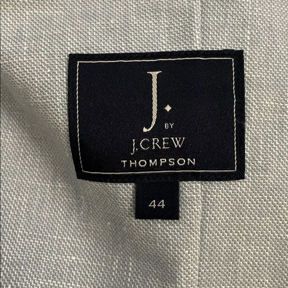 J. Crew Thompson Light Blue Linen Blend Blazer Mens Size 44 Unstructured K8590